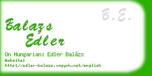 balazs edler business card